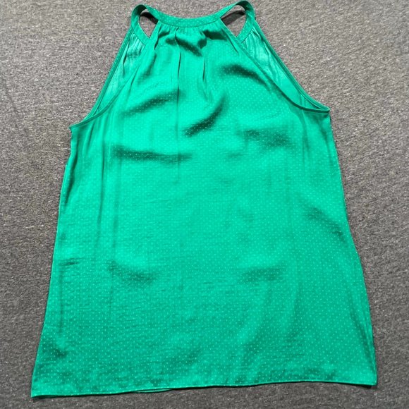 CAbi 5549 Lush Blouse with Green Swiss Polka Dots Green Size Small - Picture 2 of 14